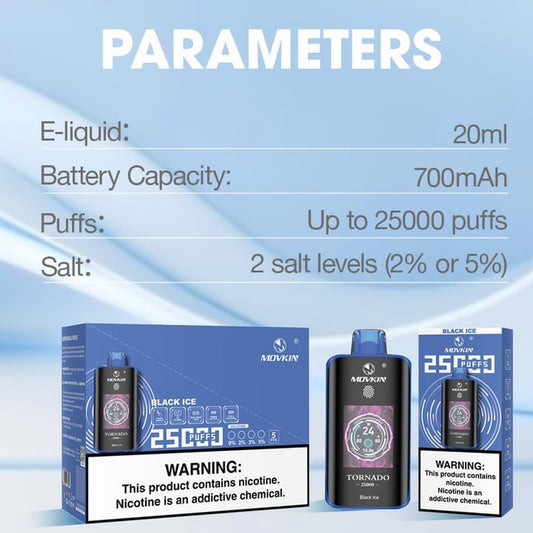 Movkin Tornado 25000 Vape – Smart Display and Best Flavors